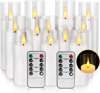 48- Pack of 3 Sizes of LED Flameless Candles.This Candle is Suitable for café, Fancy Restaurant, Bookstore and Other Scenes to Create a Relaxing and Romantic Atmosphere.