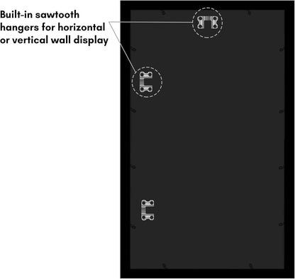 Americanflat 16x20 Picture Frame with Polished Plexiglass - Black Picture Frame - Wide Photo Frames Made of Engineered Wood for Vertical or Horizontal Wall Display - Epic Collection - Black - Colors A