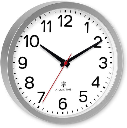 AKCISOT Wall Clock, Modern Small Wall Clocks Battery Operated 8 Inch, Silent Non-Ticking Analog Classic for Office, Home, Bathroom, Kitchen, Bedroom, School(Black)
