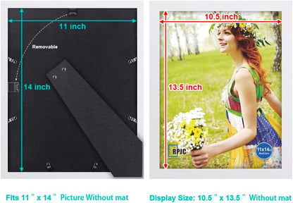 RPJC 5x7 Picture Frames Made of Solid Wood High Definition Glass for Table Top Display and Wall Mounting Photo Frame Black