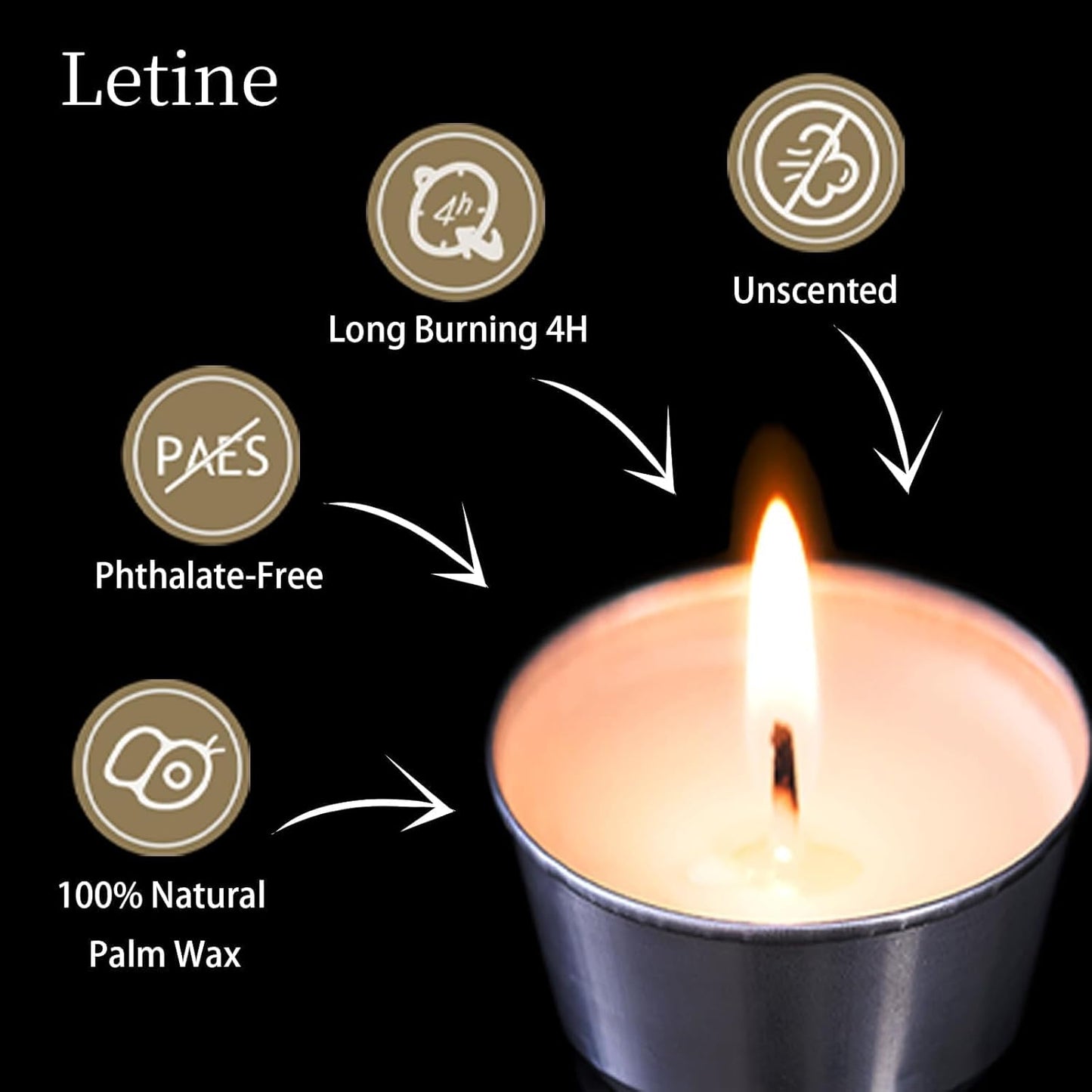 Letine 36-Pack Votive Candle Holders - Clear Glass Tea Light Holders - Glass Votive Candle Holder Bulk for Wedding Centerpieces/Home Table Decor/Propose/Christmas and Spring Party Decor
