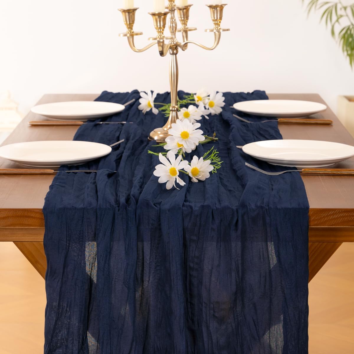 Socomi 3pcs Sage Green Cheesecloth Table Runner Summer Boho Rustic Gauze 120 inch 10FT Cheese Cloth Sheer Runner for Wedding Party Baby Shower Home Decor Holiday Decorations