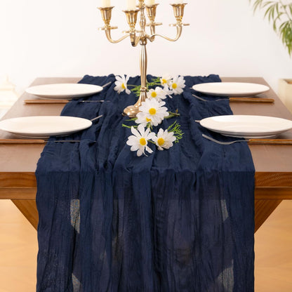 Socomi 3pcs Sage Green Cheesecloth Table Runner Summer Boho Rustic Gauze 120 inch 10FT Cheese Cloth Sheer Runner for Wedding Party Baby Shower Home Decor Holiday Decorations