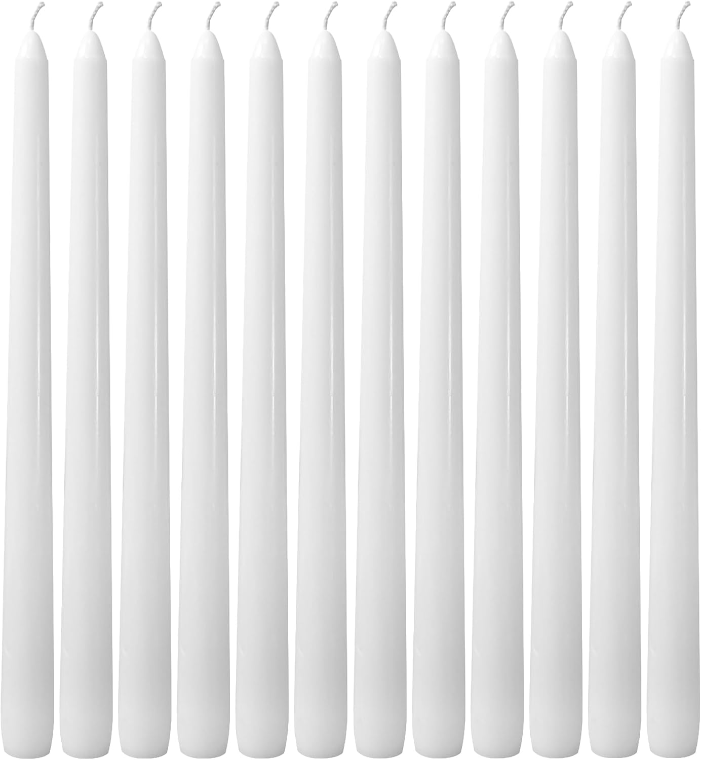 4 Pack White Taper Candles丨Taper Candles 10 Inch Dripless丨Unscented & Smokeless Candlesticks Bulk丨7-8 Hours Long Burning Tall Candles丨Ideal for Christmas Weddings Parties Dinner