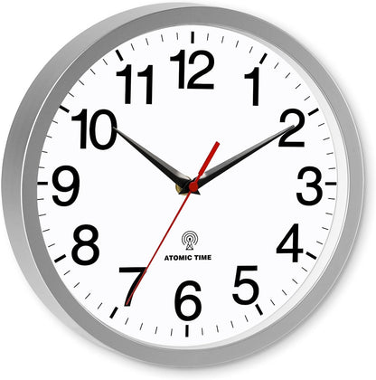 Rohioue Wall Clock Modern 8 Inch Battery Operated Silent Non Ticking Small Analog Clock for Living Room Office Home Bedroom Kitchen Bathroom(Black)