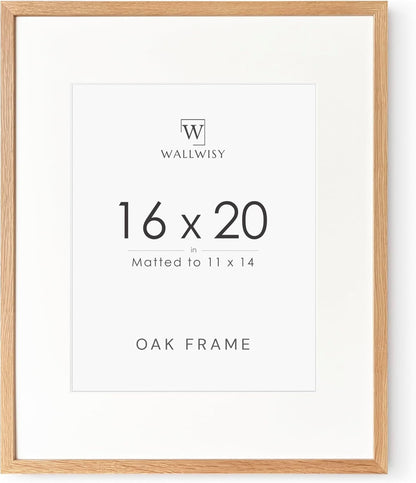 5x7 Picture Frame, Solid Oak Wood 5 x 7 Photo Frame with Mat to 4x6, 7x5 Picture Frames for Wall and Tabletop Display, (Walnut Set of 1)