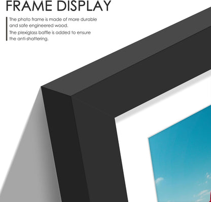 DUENPY 14x26 Collage Picture Frame 4x6 Collage Picture Frame Displays Twelve 4x6 inch Photos Available Horizontal Wall Mounting Display and Vertical Black - Colors A