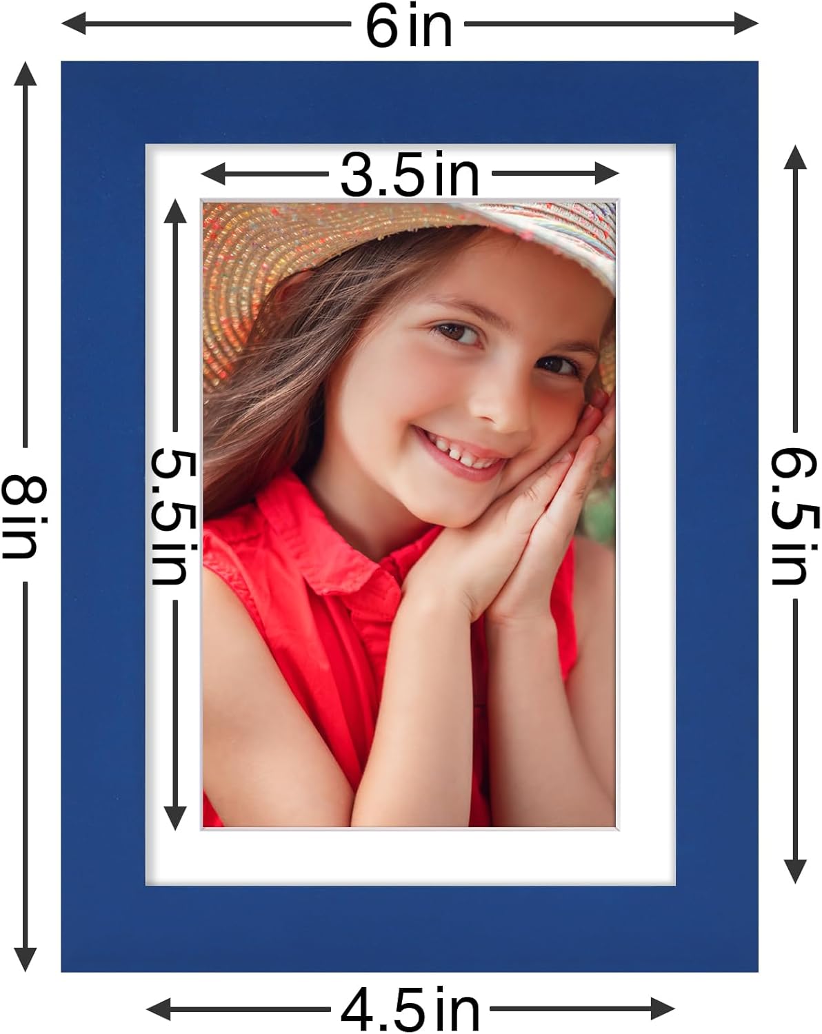 Vittanly 8x10 Picture Frames Set of 9, Shatter Resistant Plexiglass, Display 5x7 Pictures with Mat or 8x10 without Mat, Photo Frames for Wall or Tabletop, Engineered Wood, Black - Colors B