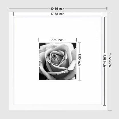 eletecpro 12x12 Picture Frames Set of 9 with Clear Acrylic Cover, Display 8x8 Photos with Mat or 12x12 Without, Classic and Sturdy Square Collage Gallery Wall Decor, Easy Wall Mount, Black