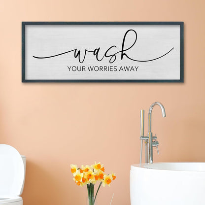 FZMHASLWW Gather Sign Wall Decor 32"×12" Large Wooden Framed for Dining Room Simple Home Kitchen Hanging Art (Wood)