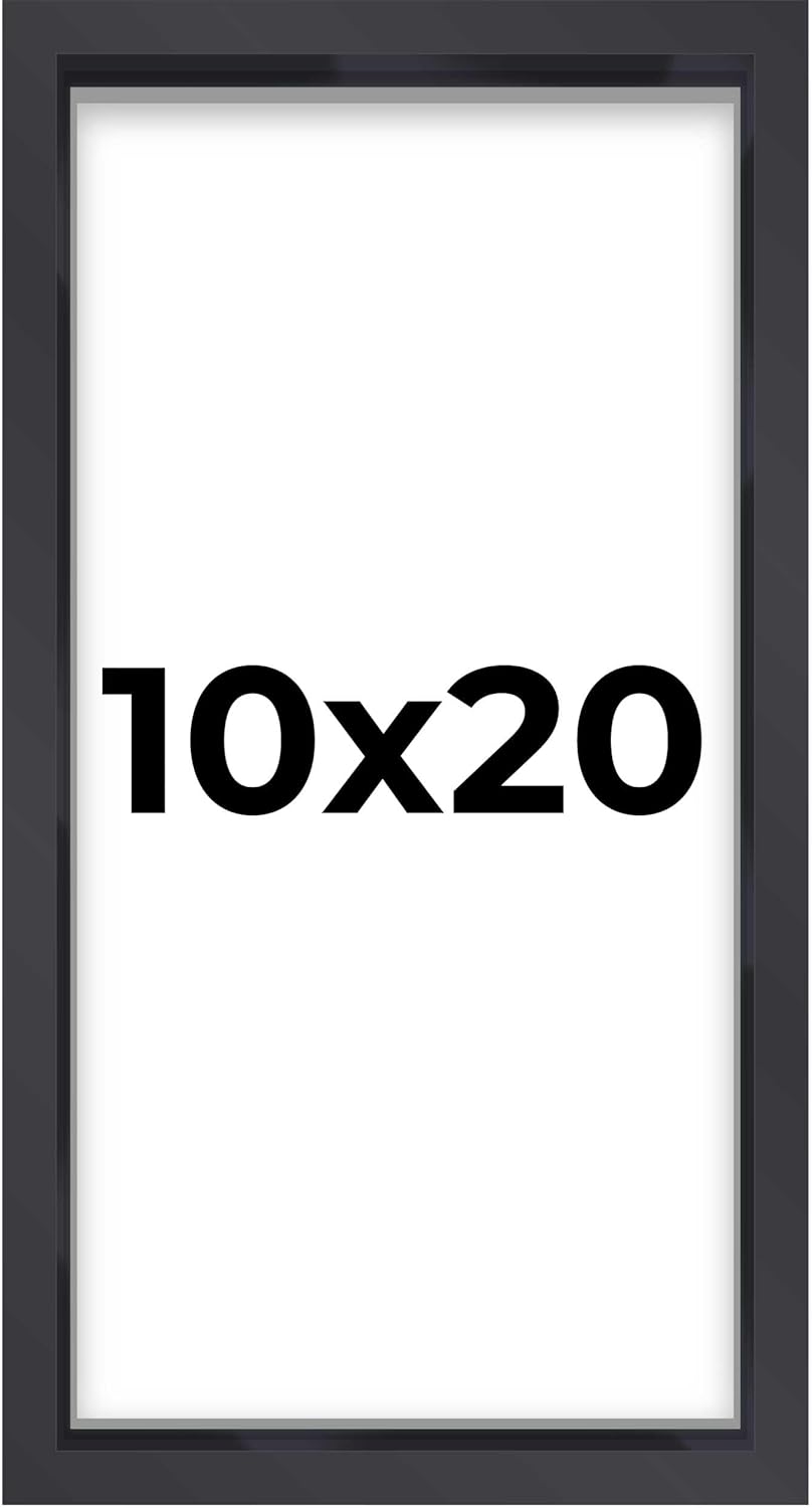 14x14 Shadow Box Black | 3/4" Depth of Usable Space | Solid Wood Pine | Includes UV Resistant Acrylic Plexiglass, Acid-Free Backing & Hanging Hardware | Made to Order in USA - Colors D