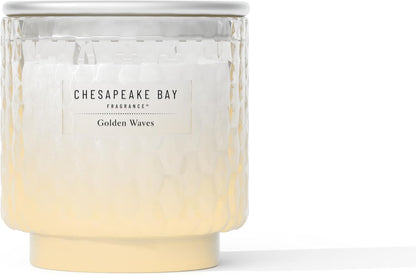 Chesapeake Bay, 11oz Marine Drift Scented Candle, Mood Evoking Fragrance, Textured Sea Glass-Inspired Jar, Premium Soy Blend Wax with Essential Oils, Coastal Fragrance for Home Décor or Gifting
