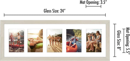 Americanflat 4x6 Collage Picture Frame with Shatter-Resistant Glass - Fits Five 4x6 Photos or Use as One 11x14 Picture Frame - Signature Collection - Collage Frames for Wall Display - Black
