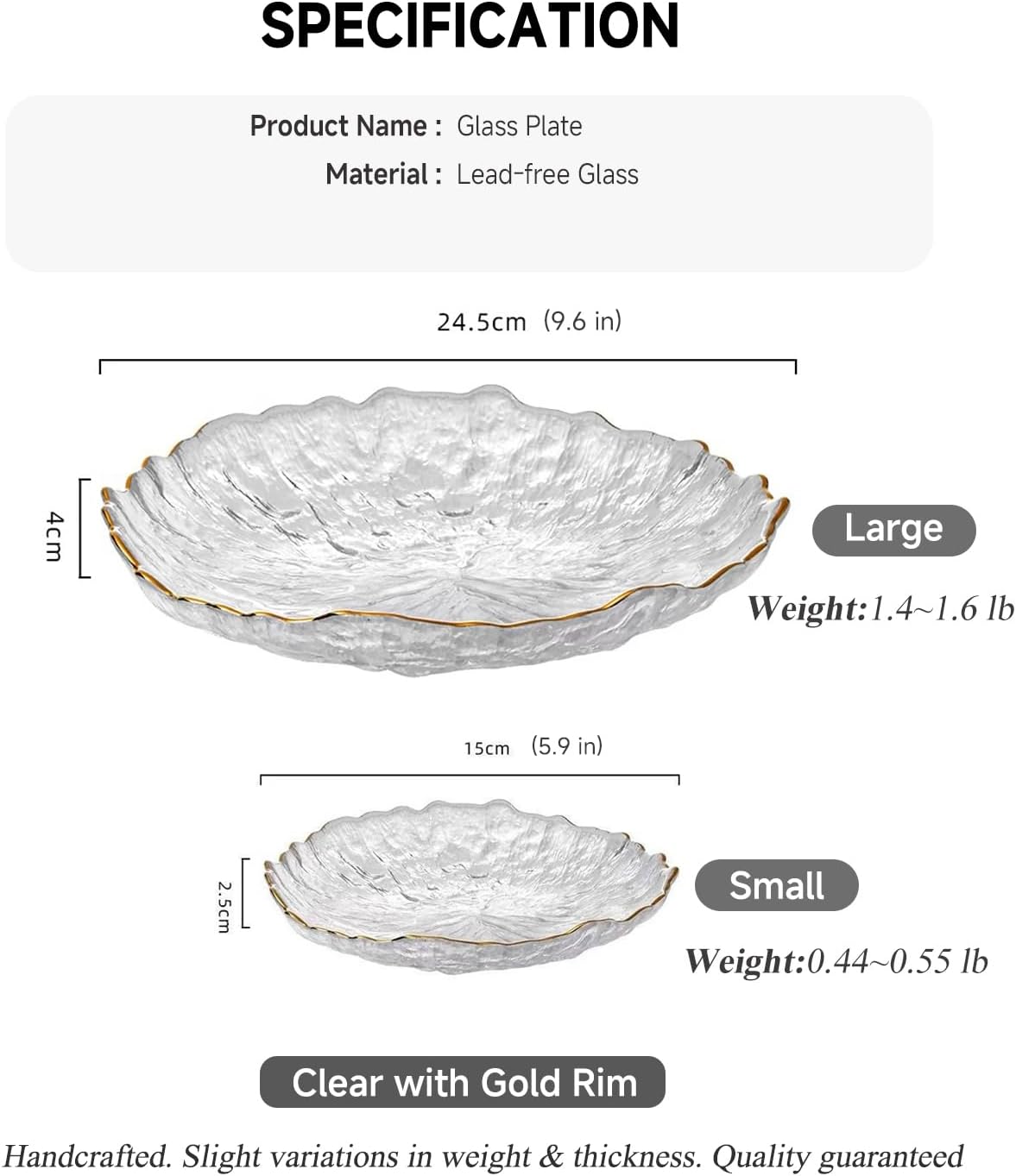 Glass Salad Bowl Irregular Lotus Flower Shape Serving Bowls, Mixing Nut Bowls for Kitchen Fruist, Snack, Dessert, and Ice Cream Candy Dishes (Crystal Gradient Pink, 6.5")