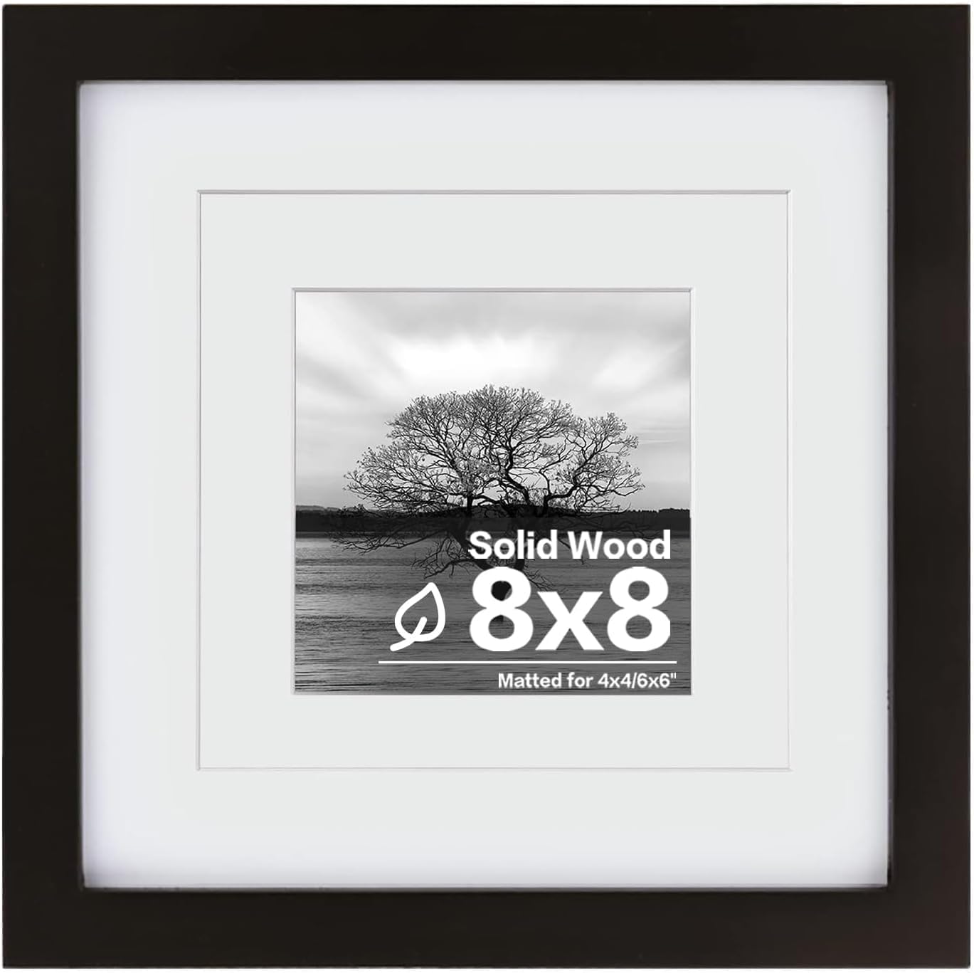 Egofine 12x16 Picture Frame Black, Covered by Plexiglass Made of Solid Wood, Display Pictures 9x12 and 11x14 with Mat or 12x16 Without Mat, for Wall Mounting Photo Frame - Colors B