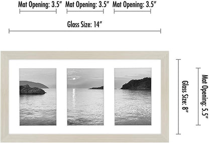 Americanflat 4x6 Collage Picture Frame with Shatter-Resistant Glass - Fits Five 4x6 Photos or Use as One 11x14 Picture Frame - Signature Collection - Collage Frames for Wall Display - Black