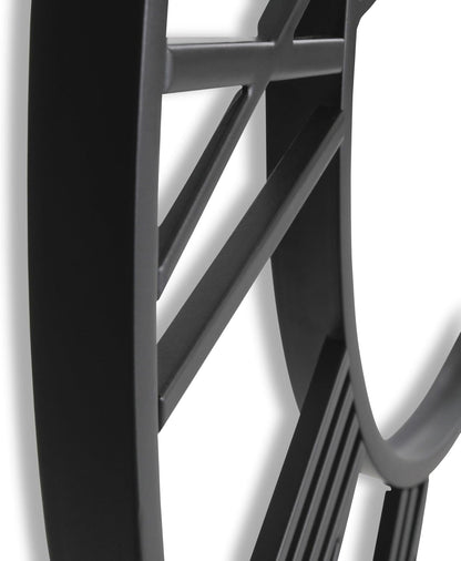 CLXEAST 30 Inch Large Wall Clock Modern, Oversized Roman Numeral Decorative Black Metal Wall Clock for Living Room Decor,House Warming Gifts New Home