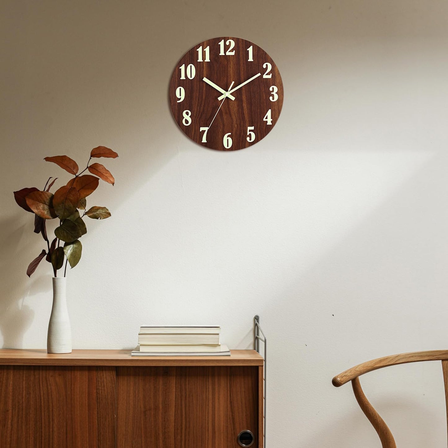 HZDHCLH Wall Clocks Battery Operated,12 inch Silent Non Ticking Modern Wall Clock for Living Room Bedroom Kitchen Office Classroom Decor (Olive Green and Gold)