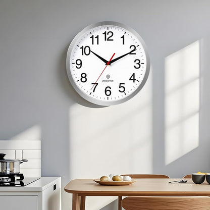 Rohioue Wall Clock Modern 8 Inch Battery Operated Silent Non Ticking Small Analog Clock for Living Room Office Home Bedroom Kitchen Bathroom(Black)