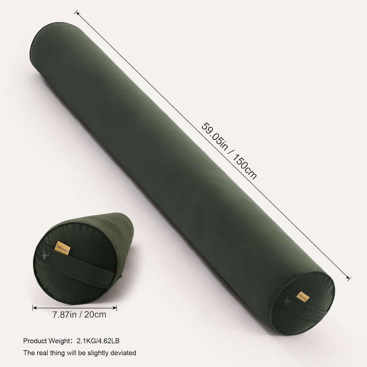 Body Pillow for Adults,Long Round Pillow,Big Cylindrical Pillow,Large Full Bolster Pillows for Side Sleepers (Steel Gray, 47.24"*7.87")