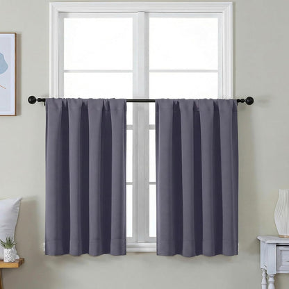 Simplebrand Ava Sage Green Blackout Curtains for Bedroom 63 Inch Length 2 Panels Set, Solid Thermal Insulated Energy Saving Rod Pocket Window Treatment Curtains Blackout Drapes, W40 x L63 Inch, Sage - Colors A