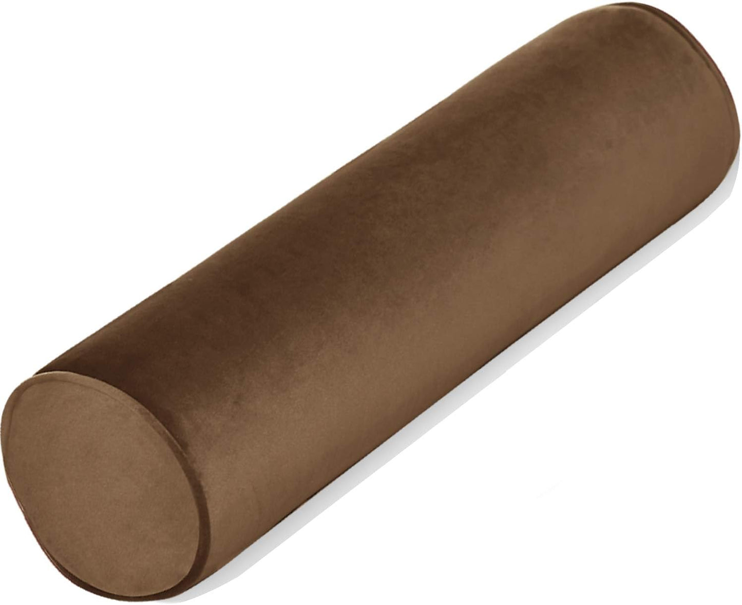 Tinbolunce Memory Foam Roll Pillow for Knee/Leg/Neck - Full Moon Bolster/Round Cylinder Pillow for Sleeping on Side or Back - Removable Cooling Cover Length 18" x 6" Diameter (Navy Blue)