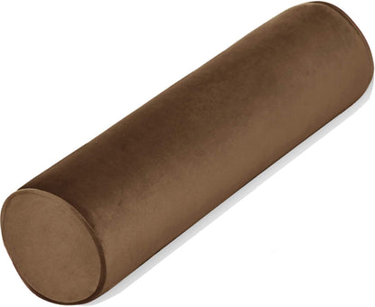 Tinbolunce Memory Foam Roll Pillow for Knee/Leg/Neck - Full Moon Bolster/Round Cylinder Pillow for Sleeping on Side or Back - Removable Cooling Cover Length 18" x 6" Diameter (Navy Blue)