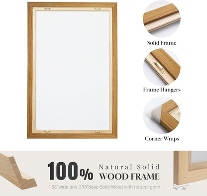 Large Framed Neutral Abstract Wall Art for Living Room, 3 Piece Modern Canvas Prints Paintings Artwork for Walls, Black and Beige Pictures for Living Room Hallway Stair Office Wall Decor 24x36 Inch