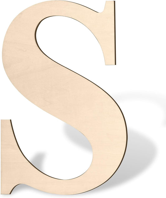 17 inch Large Wooden Sign & for Wall Decor, Big Wood Symbol &, Giant Paintable Blank Wooden Shapes for Crafts, Unfinished Wood Cutouts for Birthday Party, Rustic Wedding, Christmas Decor, Baby Shower