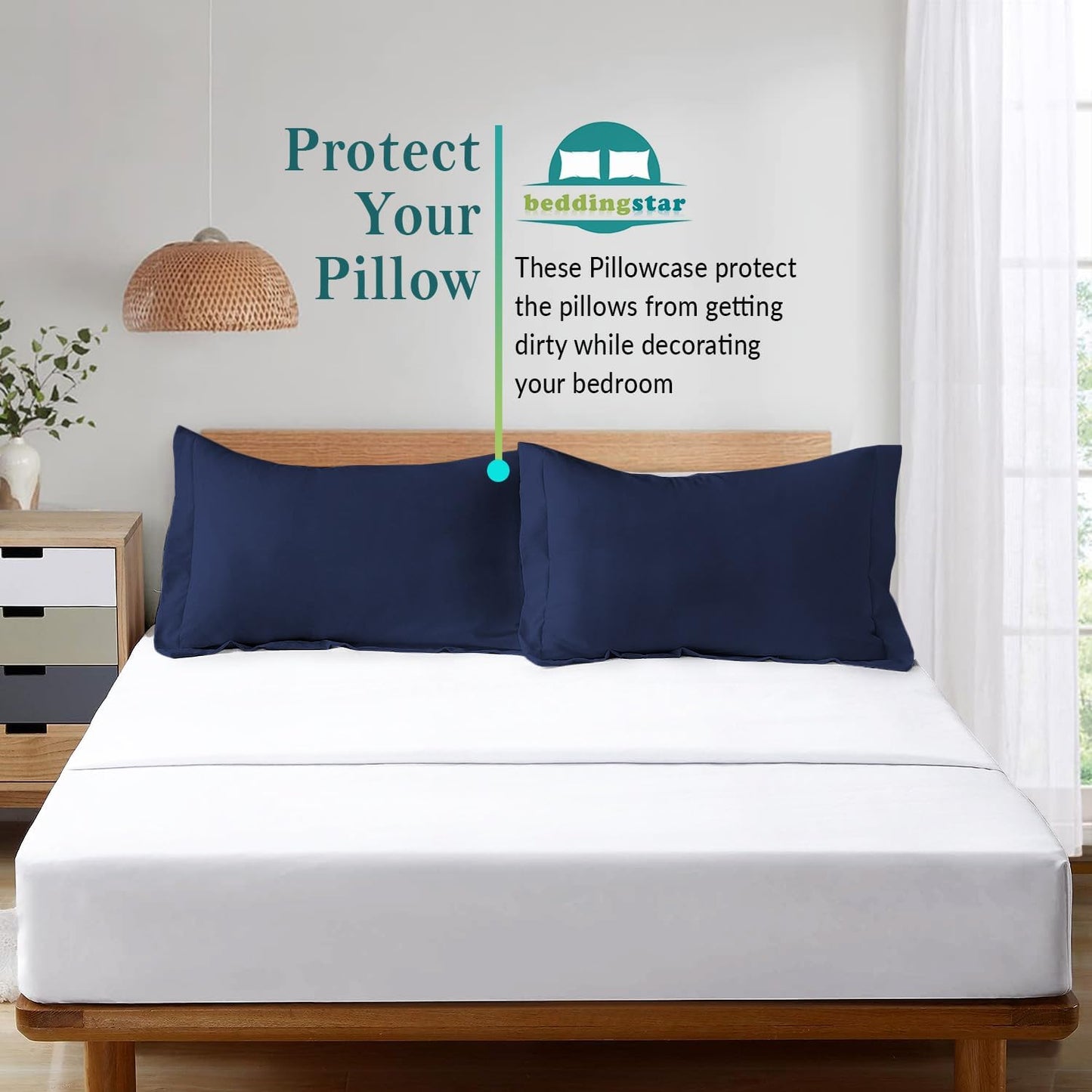 Euro Sham Covers 26x26 Set of 2 White 600 Thread Count 100% Egyptian Cotton Pack of 2 Euro 26x26 Pillow Covers Cushion Cover Cases Soft Skin Friendly European Size Decorative Square Pillow Shams