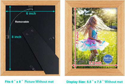 RPJC 5x7 Picture Frames Made of Solid Wood High Definition Glass for Table Top Display and Wall Mounting Photo Frame Black