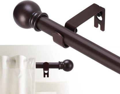 GXOACKJ Curtain Rods for windows 32-48 inch, 5/8 inch Decorative Curtain Rod Set, Matte Black Splicing Heavy Duty Metal Curtain Rod with Brackets
