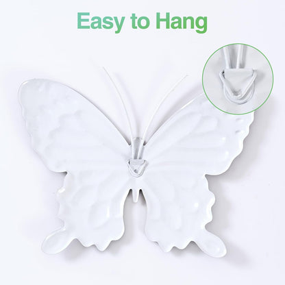 Yungeln Metal Wall Art, 4PCS Metal Bumble Bee Wall Decor, 3D Iron Bee Art Sculpture Hanging Wall Decorations for Outdoor Home Garden