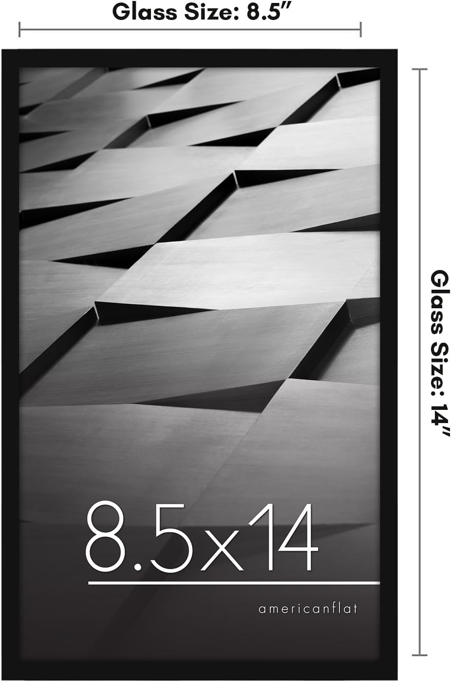 Americanflat 24x36 Poster Frame with Polished Plexiglass - Streamline Collection - Thin Border Picture Frame for Wall Display - Hanging Hardware Included - Black - Colors C