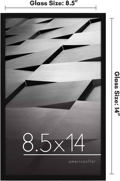 Americanflat 24x36 Poster Frame with Polished Plexiglass - Streamline Collection - Thin Border Picture Frame for Wall Display - Hanging Hardware Included - Black - Colors C