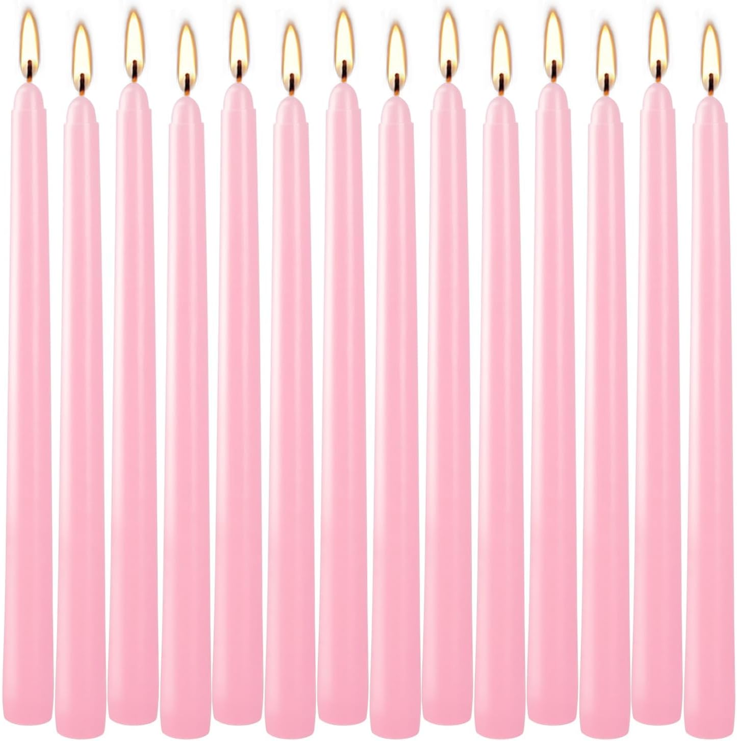 30-Pack 10-Color Taper Candles - 10 Inch Dripless & 10-Hour Burn｜Wedding/Birthday/Home Decor with Premium Wax