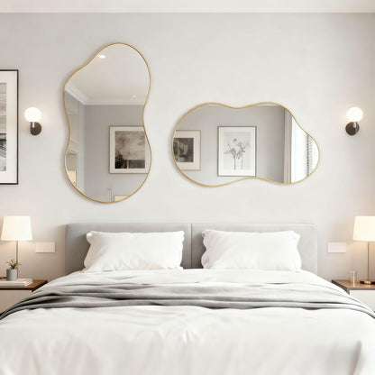 Itrue 12 Inch Small Round Decorative Wall Mirror, HD Silver-Coated Glass with Brushed Black Metal Frame, Minimalist Modern Accent Mirror for Vanity, Narrow Walls, Bathroom, Bedroom & Entryway