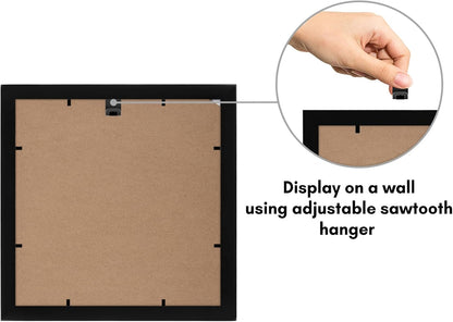 Americanflat 12x18 Poster Frame with Shatter-Resistant Glass - Signature Collection - Gallery-Style Frames Made of Engineered Wood - Photo Frame for Wall Display - Black - Colors A