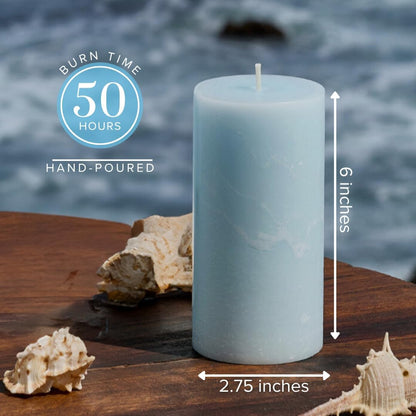 Simply Soson 3x6 inch Ivory Pillar Candles Set of 3, Rustic Texture, Unscented Ivory Candles, Dripless Candles, 3 inch Pillar Candles Ideal as Wedding, Parties, Spas, Dinner, Home Decoration, Church