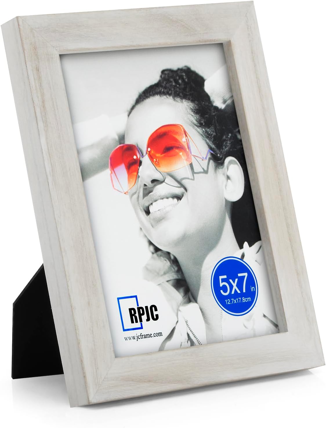 RPJC 5x7 Picture Frames Made of Solid Wood High Definition Glass for Table Top Display and Wall Mounting Photo Frame Black