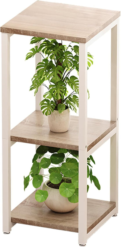 Plant Stand Indoor Corner Tall 2 Tier Metal Modern Flower Storage Plant Shelf Holder for Living Room Balcony Garden,Black (2 Tier-Black Round)