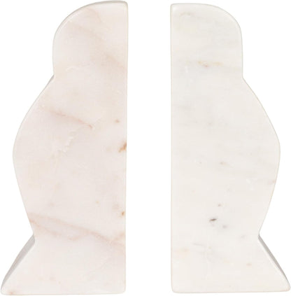 Creative Co-Op Decorative Travertine Wave Bookends, Natural, Set of 2