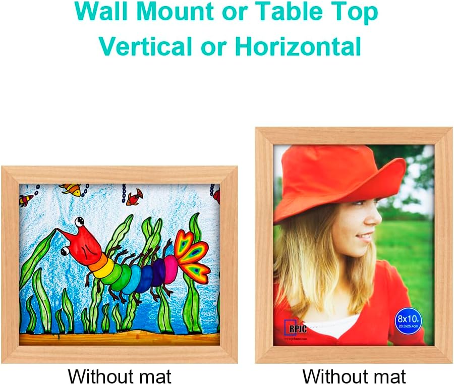 RPJC 5x7 Picture Frames Made of Solid Wood High Definition Glass for Table Top Display and Wall Mounting Photo Frame Black