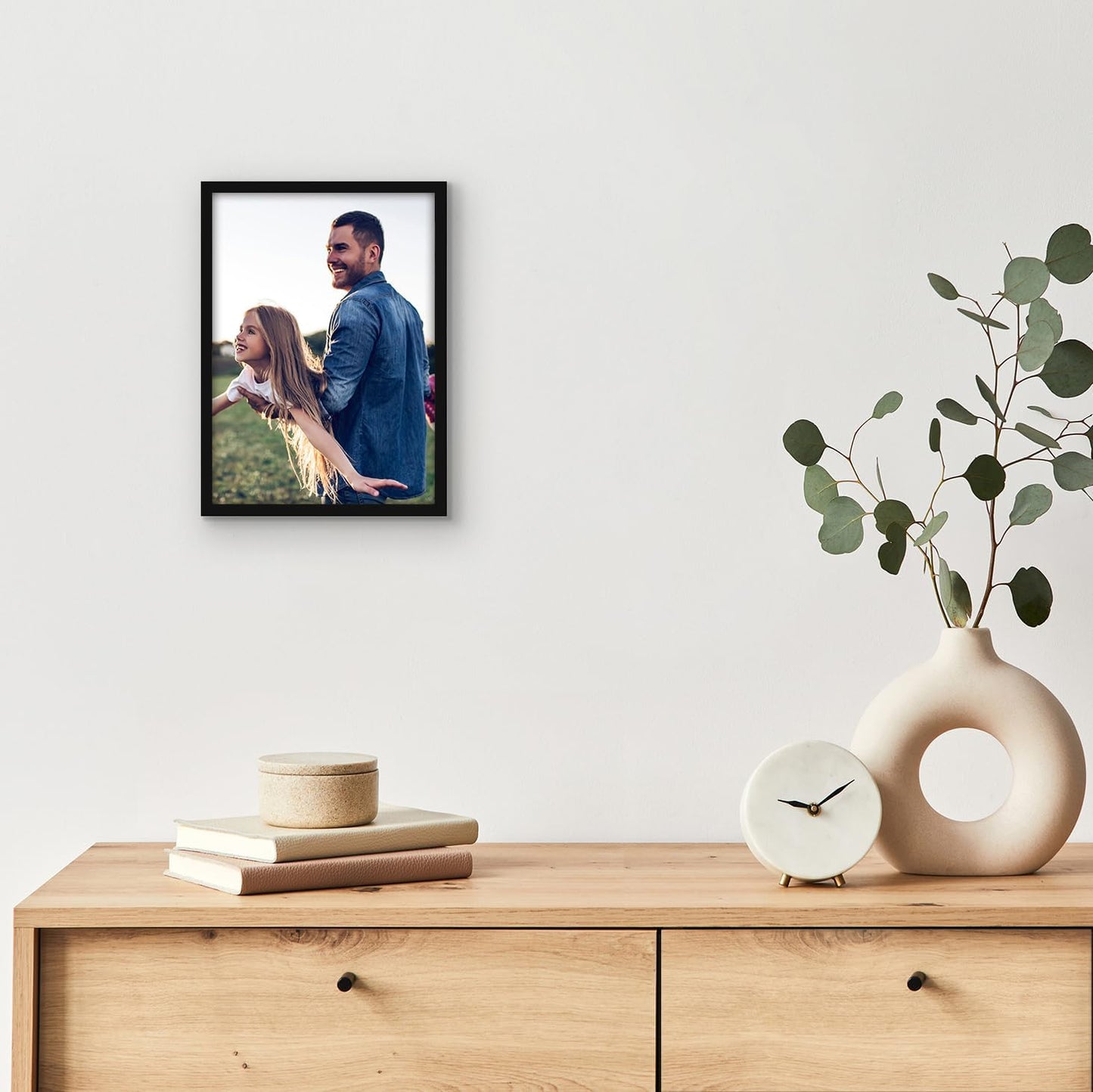 Americanflat 24x36 Poster Frame with Polished Plexiglass - Streamline Collection - Thin Border Picture Frame for Wall Display - Hanging Hardware Included - Black - Colors B