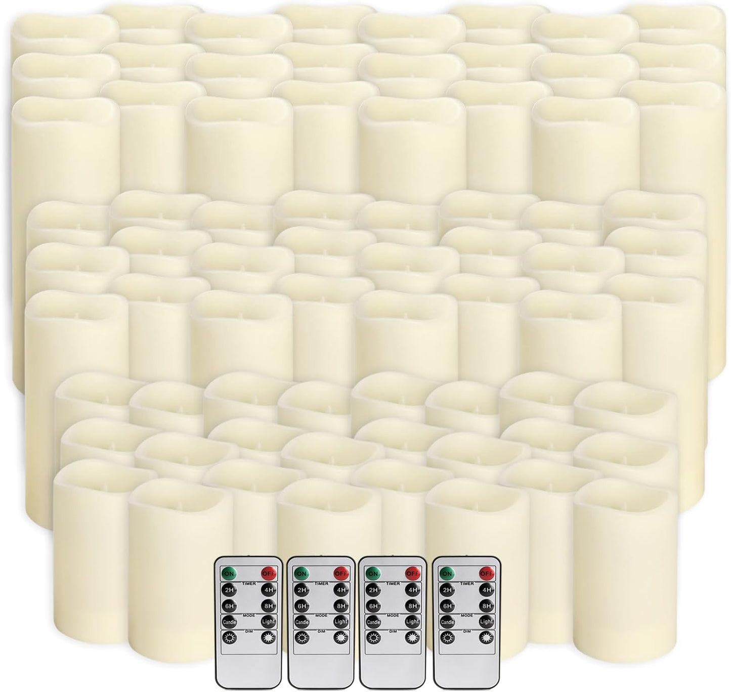 48- Pack of 3 Sizes of LED Flameless Candles.This Candle is Suitable for café, Fancy Restaurant, Bookstore and Other Scenes to Create a Relaxing and Romantic Atmosphere.