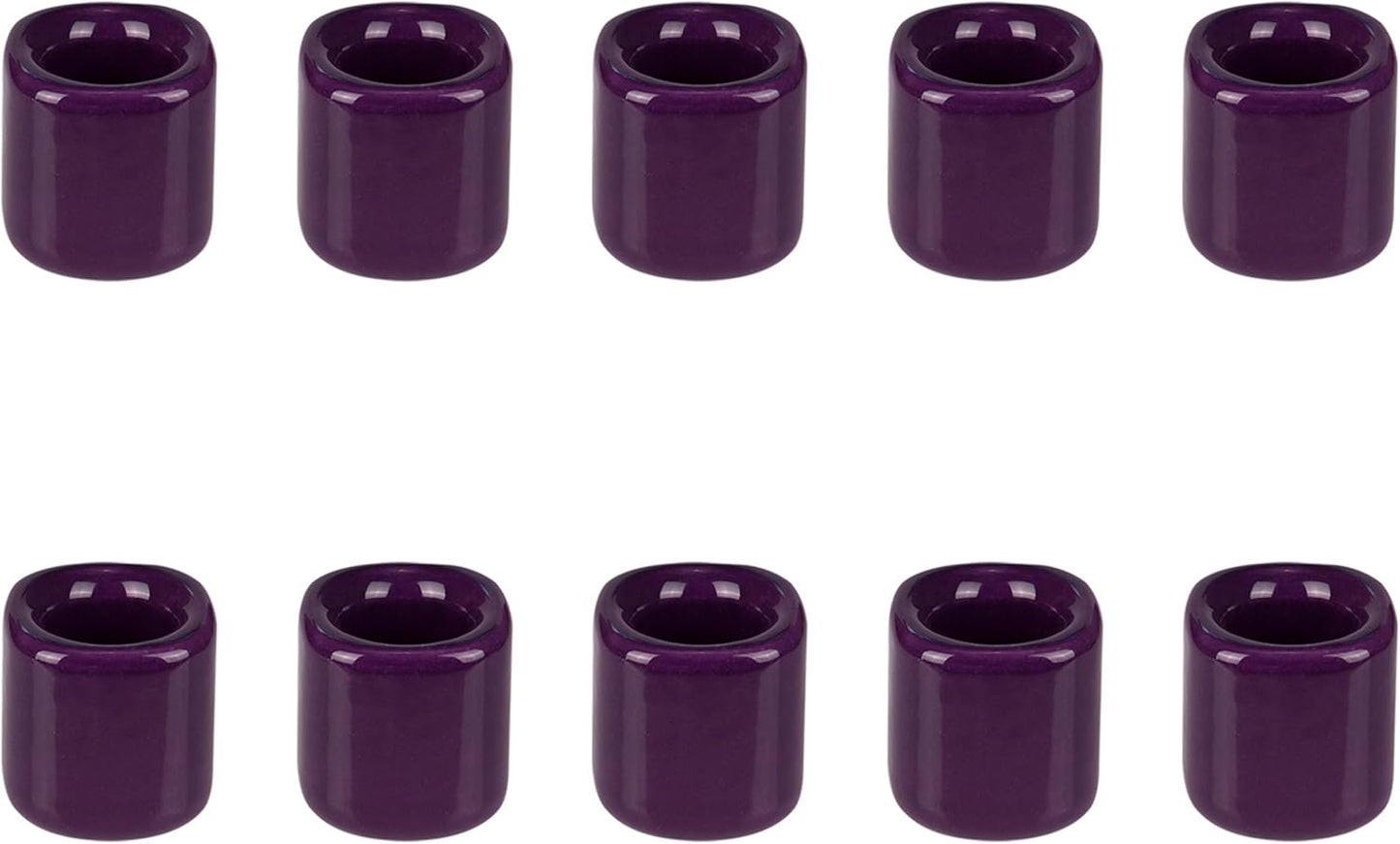 Mega Candles 5 pcs Black 1/2 Inch Diameter Ceramic Chime Ritual Spell Candle Holders, Great for Casting Chimes, Meditation, Rituals, Spells, Vigil, Witchcraft, Wiccan Supplies