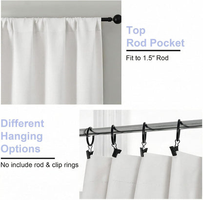 Simplebrand Ava Sage Green Blackout Curtains for Bedroom 63 Inch Length 2 Panels Set, Solid Thermal Insulated Energy Saving Rod Pocket Window Treatment Curtains Blackout Drapes, W40 x L63 Inch, Sage - Colors C