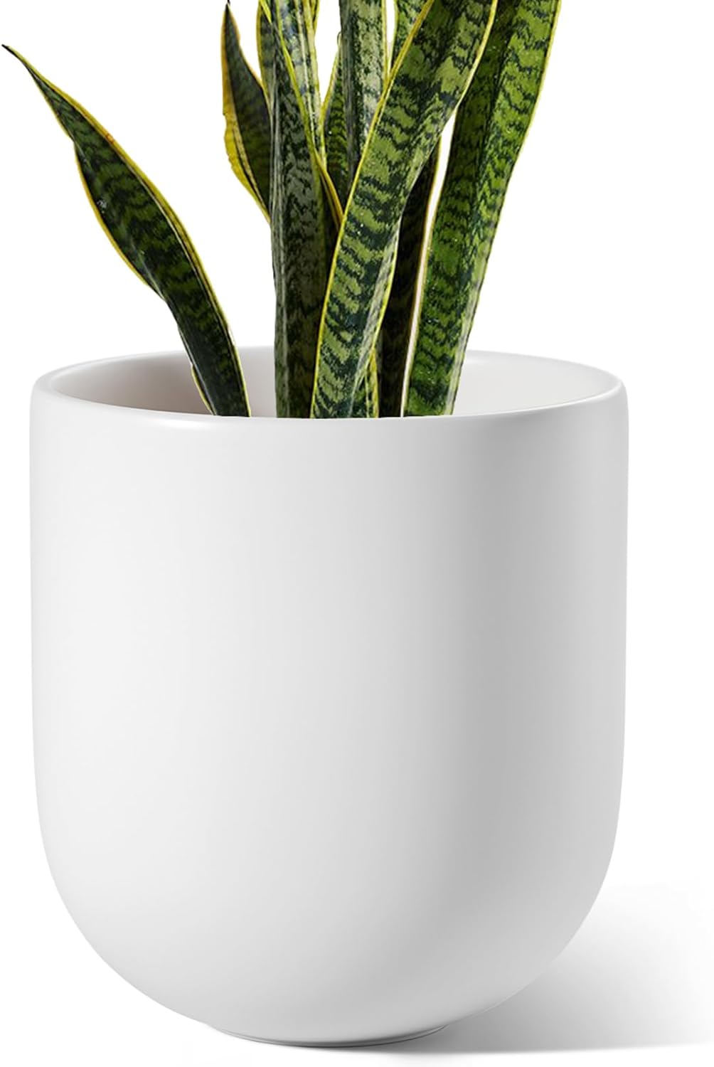 LE TAUCI 12 Inch Pots for Plants, Ceramic Large Planters for Indoor Plants, Indoor Plant Pots for Home Garden Patio Office, Planter Pots with Drainage Hole and Rubber Plug, Neutral Gray