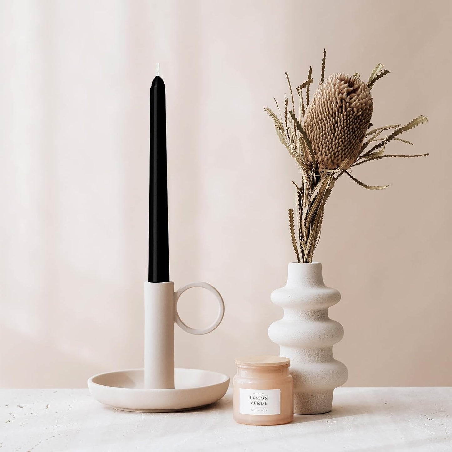 4 Pack Ivory Taper Candles - Taper Candles 10 Inch Dripless, Smokeless & Unscented - 8 Hours Long Burning - Hand Poured Tall Candlesticks - Ideal for Weddings, Dinner Parties, and Home Decor