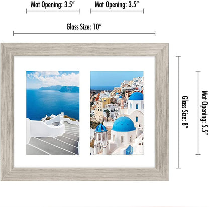 Americanflat 4x6 Collage Picture Frame with Shatter-Resistant Glass - Fits Five 4x6 Photos or Use as One 11x14 Picture Frame - Signature Collection - Collage Frames for Wall Display - Black
